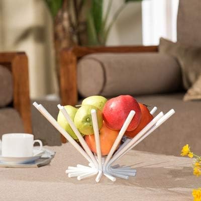 Fruit Bowl Countertop Metal Fruit Basket Fruit Vegetable Bread Storage Bowl Holder Stand with Modern Styling, Keeps Fruits and Veg Fresh,Black