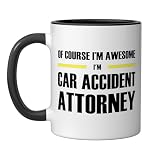 The Original Awesome Car Accident Attorney Ceramic Mug, Black/White