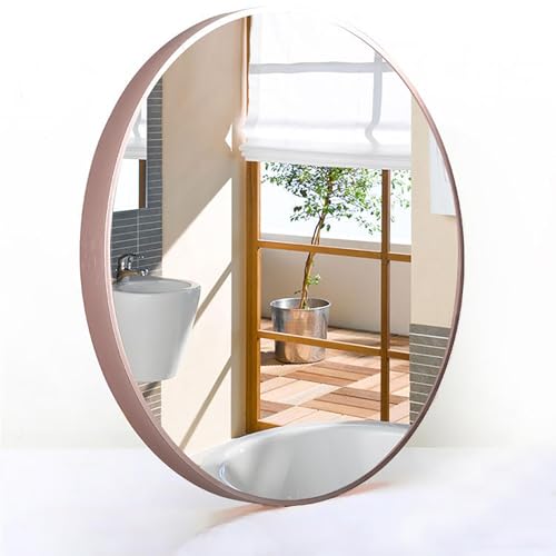 Espejo redondo de 60 cm con metal irrompible para un baño moderno y seguro 4