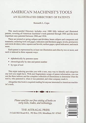 American Machinist's Tools: An Illustrated Directory of Patents - Image 2
