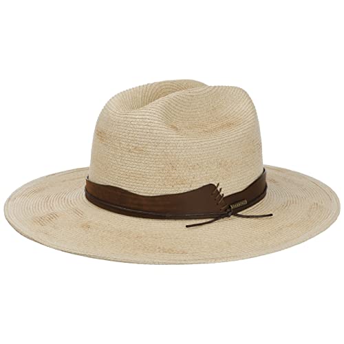 Preisvergleich Produktbild Stetson Cattleman Western Toyo Strohhut Westernhut Cowboyhut Sonnenhut Sommerhut Herren - mit Lederband Frühling-Sommer - M (56-57 cm) Natur
