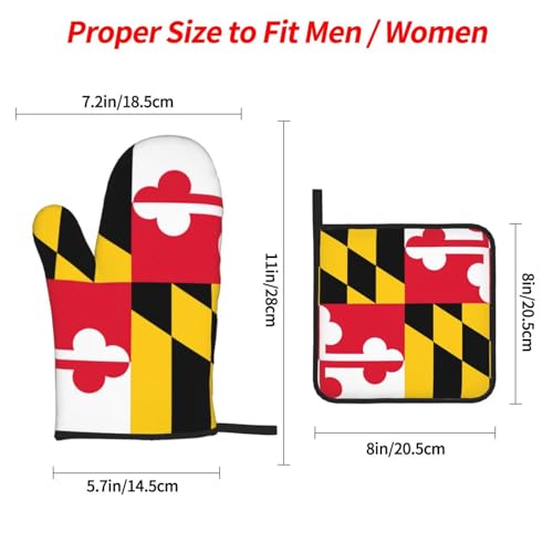 Gants de cuisine imperméables contre la vapeur du micro-ondes - Lot de 4 Maryland - 3