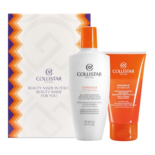 Collistar Cofanetto Regalo Doposole, Balsamo Idratante Restitutivo 200ml + Doccia-Shampoo Doposole 150ml,Lenisce la Pelle, Prolunga l'Abbronzatura