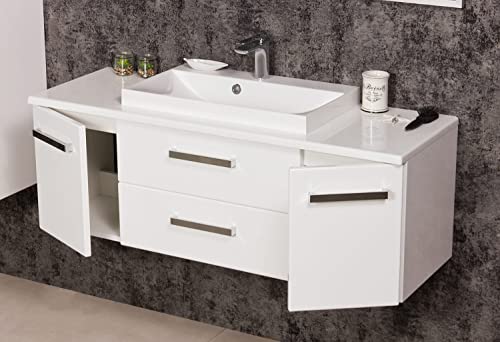 Quentis Badmöbel Susan, Breite 120 cm, weiß glänzend, Waschbecken,...