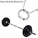 PEUTIER 2pcs Barbell Clamps, 2in Versatile Weight Clips Stainless Steel Spring Collar Clips Tight Fitness Bar Clips Weightlifting Buckle Gym Accessory for Strength Training