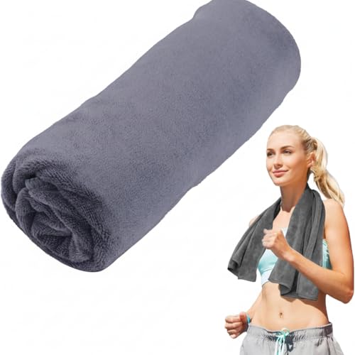 Fabienne Gym Towel 5090cm Quick Drying Soft Microfiber Towel Lightweight & Absorbent Sport Towel for Gym Travel & Yoga Durable Sweat & Cleaning Hand Towel Single or Multi Pack (Ash Grey)