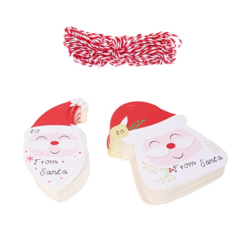 Étiquettes de Noël décoratives avec cordes pour ornements festifs sapin