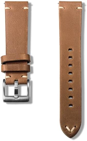 GenericWatchAE - Horween Chromexcel Leather Watch Bands Black 3.5mm Thick Handmade Leather Straps