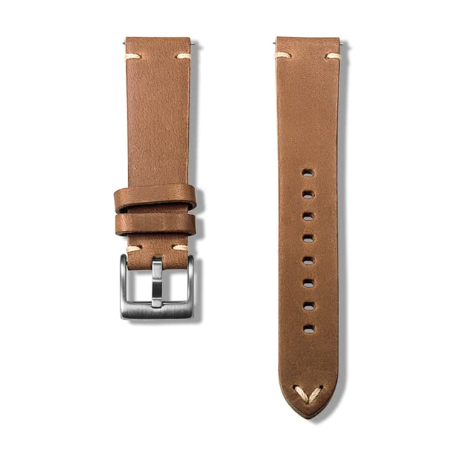 GenericWatchAE - Horween Chromexcel Leather Watch Bands Black 3.5mm Thick Handmade Leather Straps