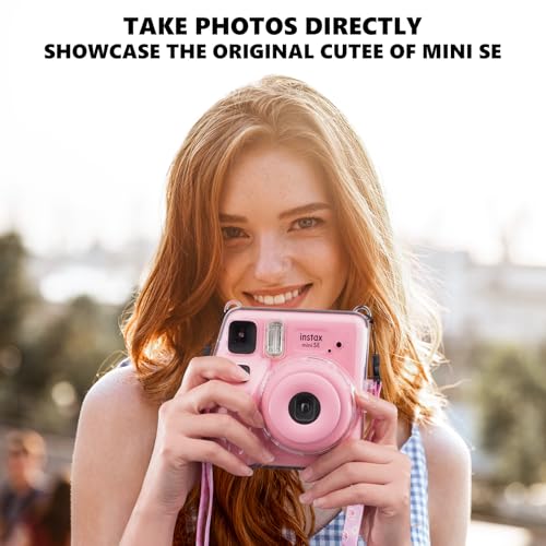 Funda Transparente para Fuji Mini SE con Correa Rosa miniatura 5