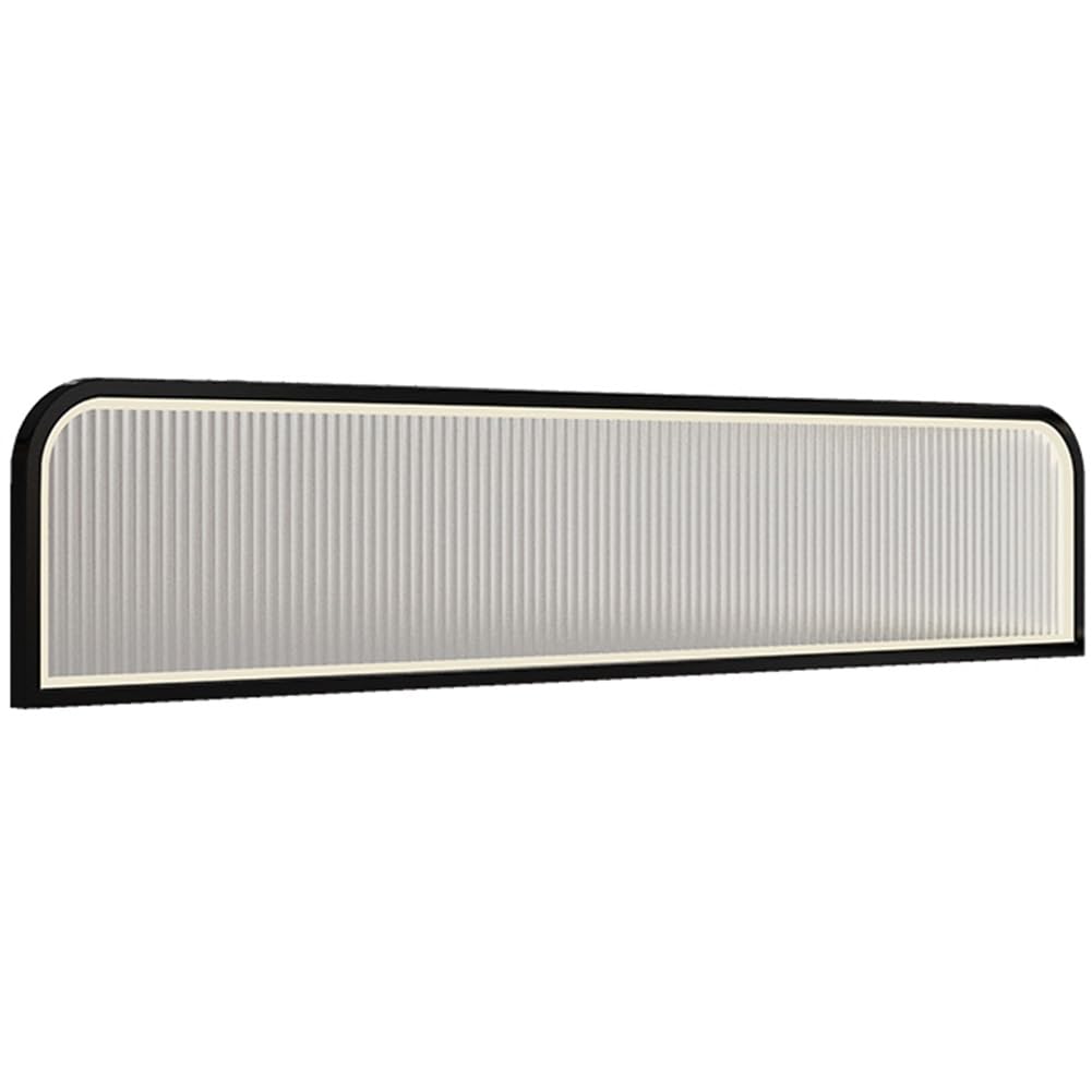 LWJSOCP Stainless Steel Divider Panel for Dining & Office Spaces SemiPrivacy Low Fence 55x80cm (Black) Modern Countertop Partition for Public Areas