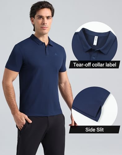 Pioneer Camp Men's Golf Shirt UPF 50+ Quick Dry Polo Shirts Short Sleeve Moisture Wicking Performance Tees Collar Work Shirts4