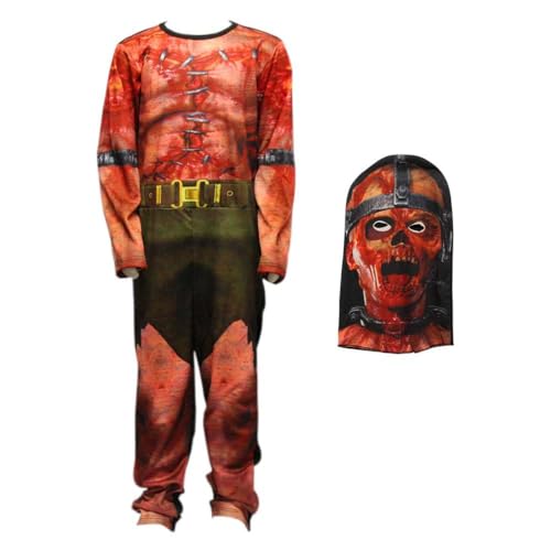 Fantasia Halloween Monstro Zumbi Infantil Longa Com Máscara