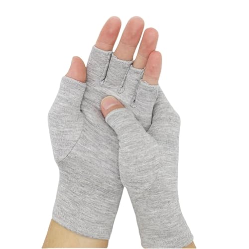 BKZYWSHS sofela Guantes OrthoCompress Guantes de compresión Mejoran la circulación sanguínea, Apoyo cómodo y flexible, 1 par unisex para uso diario, gris, small