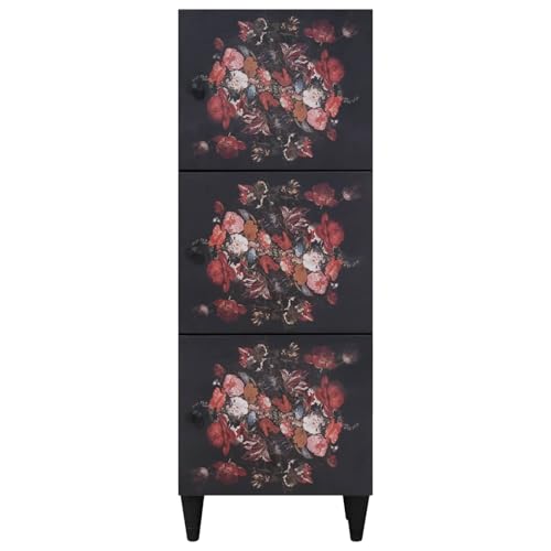 Armario multimedia de madera de mango con diseño floral para salon 4