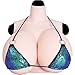 Générique Formes mammaires Sein Artificiel Plastron réaliste Gros Seins pour Mastectomie Plastron Transgenre Drag Queens Ladyboy Crossdresser (Color : Ivory, Size : S Cup Silicone Filling)