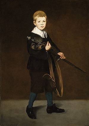 Peinture à l'huile Boy with a Sword Édouard Manet tableau décoration 12x16