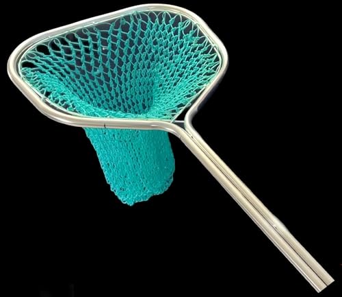 Haruze 玉網 長いランディングネット 一体型タモ網 丸形魚網 ボート用魚とり網 ステンレス鋼 頑丈 軽量 取り外し可能なネットポケット 組み立て簡単 多機能 漁具 ション釣り 川エビ捕獲 淡水 海水 水陸両用魚取り網 キャンプ アウトドア野外体験用虫