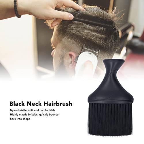 Premium Wooden Barber Neck Duster Brush with Ultra-Soft Nylon Bristles - Ergonomic Oblate Design for Haircutting Face Dusting & Styling - Image 3