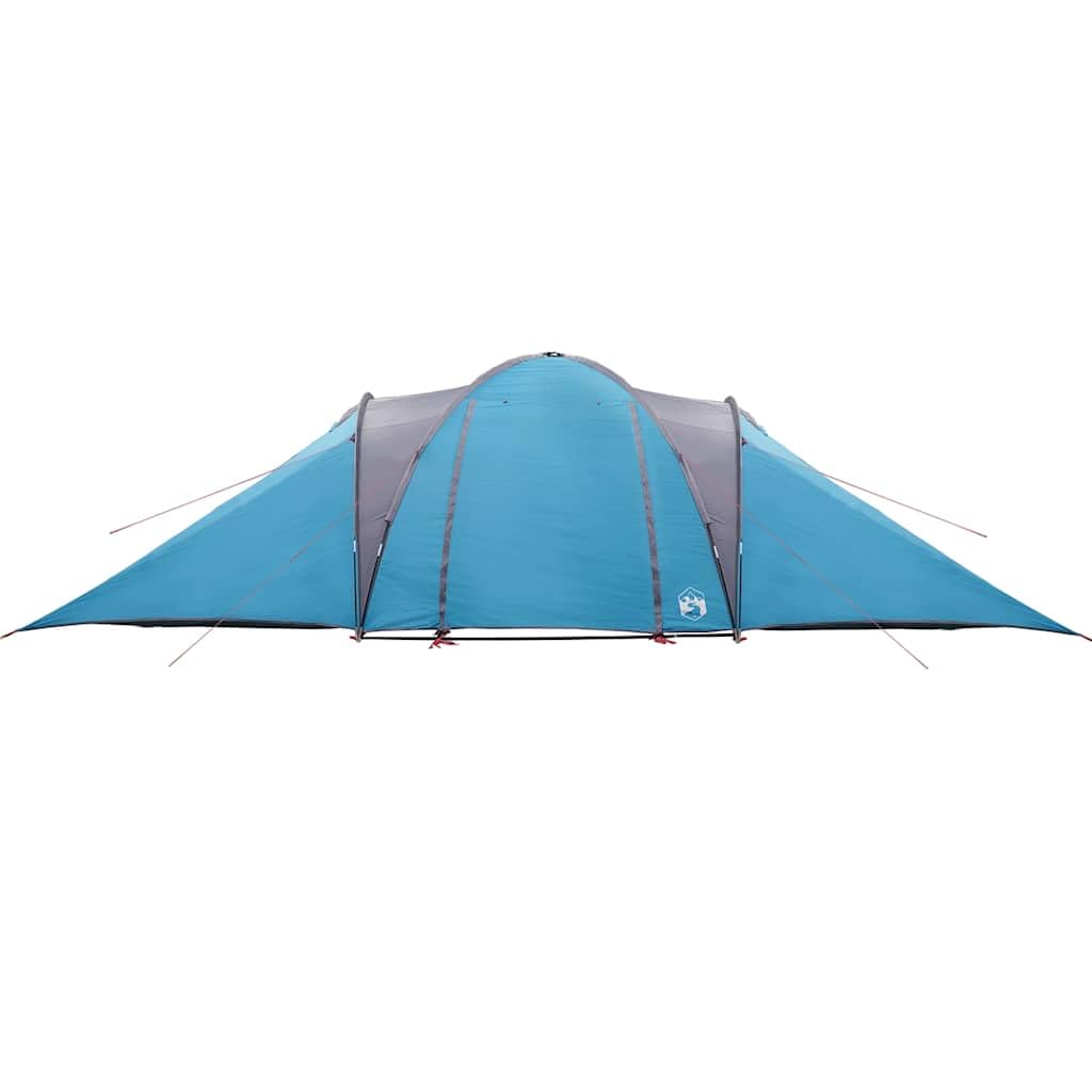 Tente familiale dôme 6 Personnes Bleu imperméable avec auvent, Facile à Monter, légère et Portable pour Camping randonnée et Festival, abri spacieux 3 Chambres avec E-Port, 185T revêtement PU