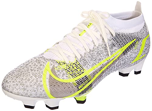 Nike Unisex Football Soccer Shoe, White Black MTLC Silver Volt, 11 US Men