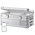 ICECO APL20 12 Volt Car Refrigerator, 21 Quart (20 Liter) Light Duty Aluminum 12v Portable Fridge Freezer, SECOP Nano Compressor, -4?~68?, 12/24V DC, 100-240V AC for Outdoor, Camping, RV, Truck, Boat