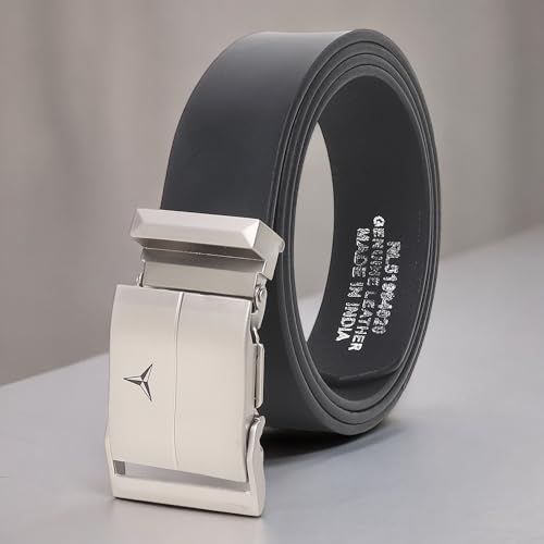 Image of Men's Formal Genuine Leather Auto-lock Adjustable Belt (JAFA-42-BL)