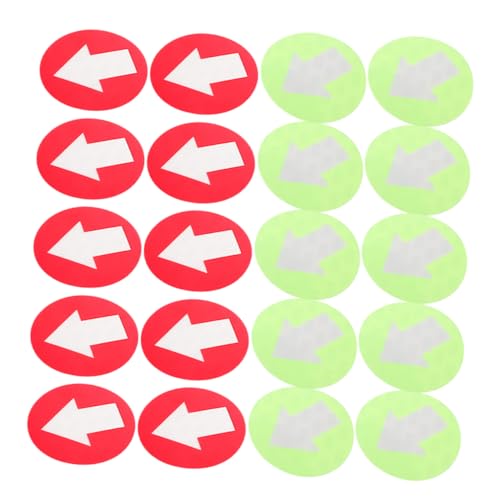 TOKIDNY 20pcs Bright Eyes Trail Markers Reflective Trail Markers for Hunting PVC Arrow Direction Signs for Outdoor Camping