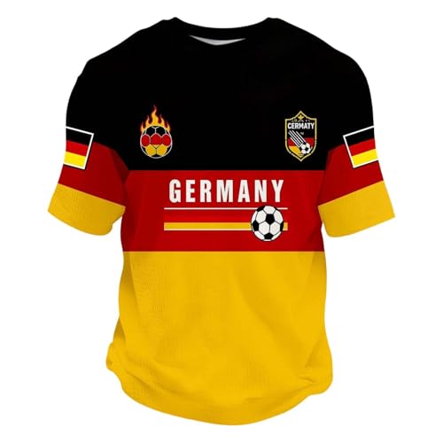 Maillot Football Allemagne 2026 Coupe du Monde, T-Shirt Unisexe Manches Courtes Col Rond, Modèle Oversize Polyvalent pour Sport et Vie Quotidienne Vêtement...