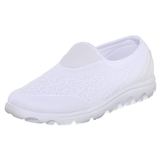 Propet Women's TravelActiv Sneaker, White, 10 Wide