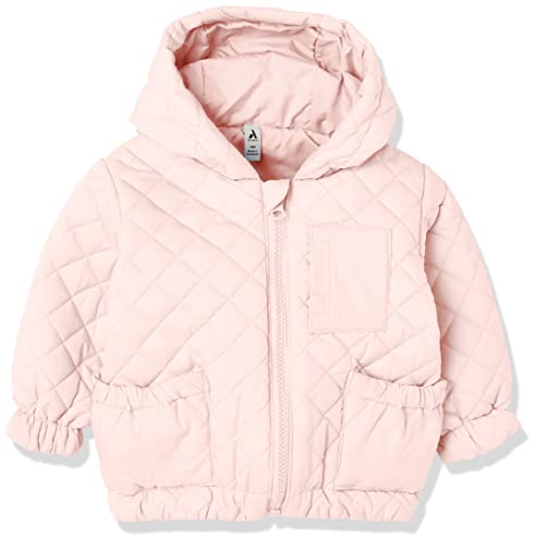 Amazon Essentials Unisex Babies' Reversible Lightweight Puffer Jacket (Previously Amazon Aware), Light Pink, 3-6 Months