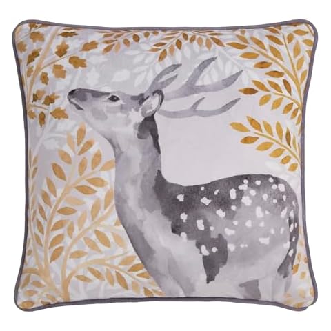Dreams & Drapes Grey Deer Velvet Cushion Cover