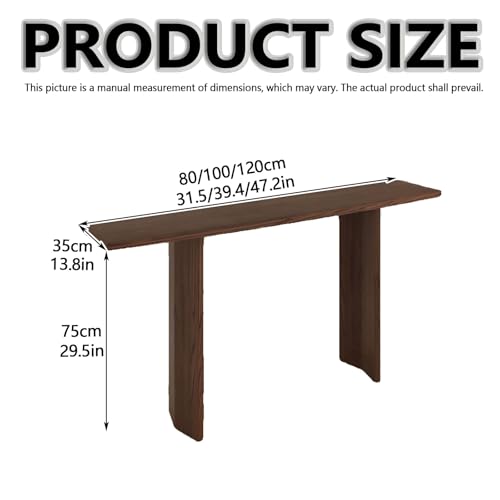 Mesa consola rústica medieval de madera resistente para vestíbulo y sofá 3