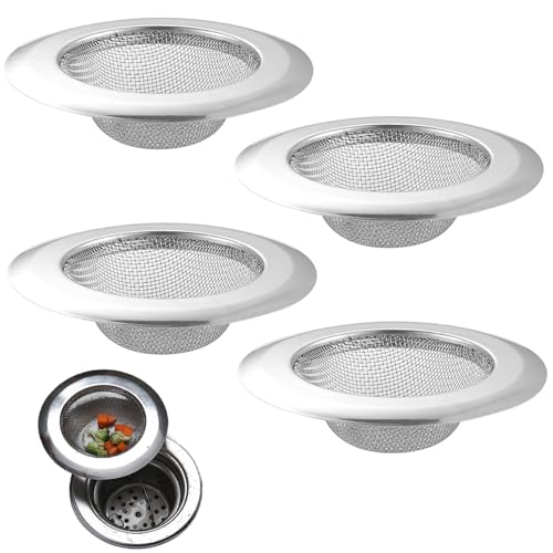 4 piezas coladores para fregadero de cocina 4.5 pulgadas acero inoxidable miniatura 7