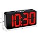 DreamSky Small Digital Alarm Clock for Bedroom, Large Big Numbers Display with Brightness Dimmer, Electric Bedside Desk Clock with USB Charging Port, Adjustable Alarm Volume, USB-C Adapter Powered