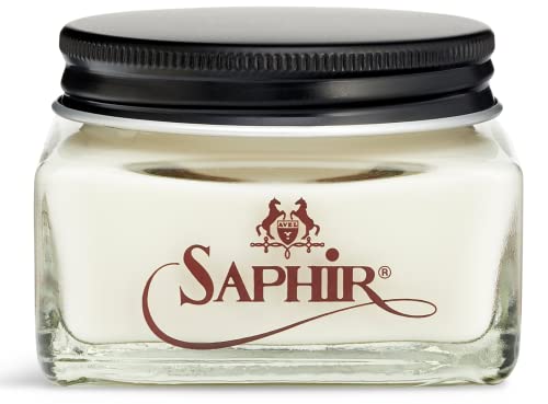 Image of Saphir Medaille d'Or Pommadier Cream 75ml - Natural Cream Leather Shoe Polish, Leather Conditioner for Boots, Handbags