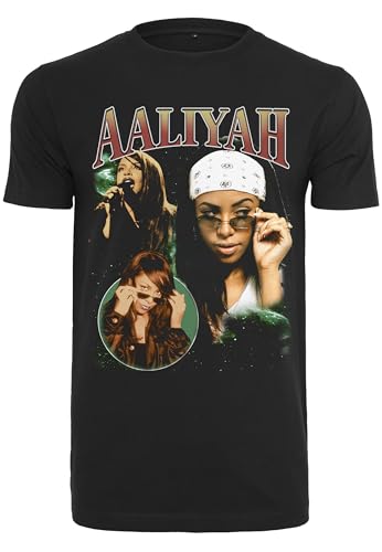 Mister Tee Aaliyah Retro Oversize Tee T-Shirt, Nero, Xxl Uomo-image