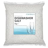 Chiquo Dishwasher Salt 5kg, 100% Pure Granular Salt - Powerful Limescale Protection for Dishwashers, Prevents Scale Build Up, Cleaner Shinier Dishes, Suitable for All Brands