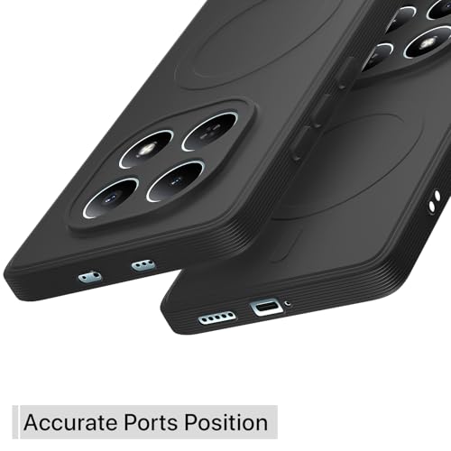 Image of Pikkme Back Cover for Redmi Note 15 5G Soft Matte Silicone Mag-Safe Design (Mag-Safe Not Support) Camera Protection | Slim Fit Bumper Cover (Black)