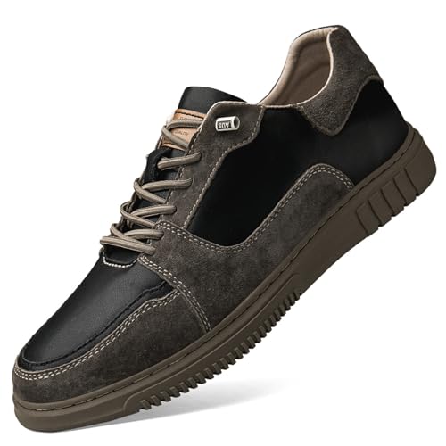 Elevator Shoes for Men Height Increase: Invisible Enhancing - 2.36 Inches Leather Casual Sneakers