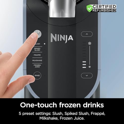 ninja fs301 professional maker with rapidchill technology 88 oz drink amp slushie machine 5 preset programs frozen margaritas frapps and more premium accents black renewed