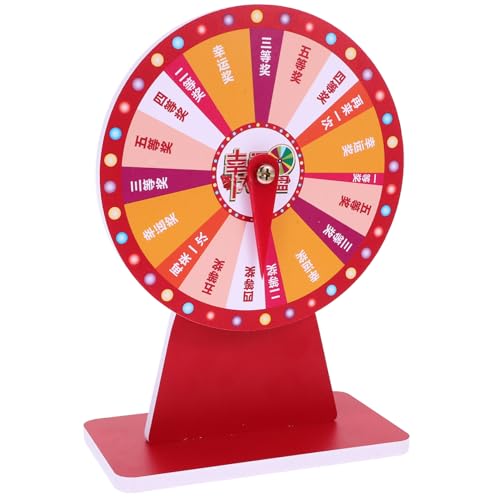 ABOOFAN Portable Lucky Draw Wheel Rotating Turntable for Prizes Game Prize Turntable