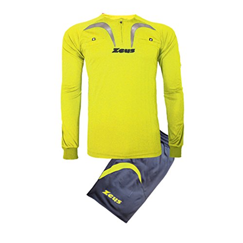 Zeus Kit Arbitro PRO Giallo Fluo - Grigio Scuro M