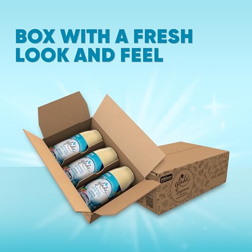 Image of Glade Automatic Spray Refill, Air Freshener for Home and Bathroom, Aqua Waves, 6.2 Oz, 3 Count