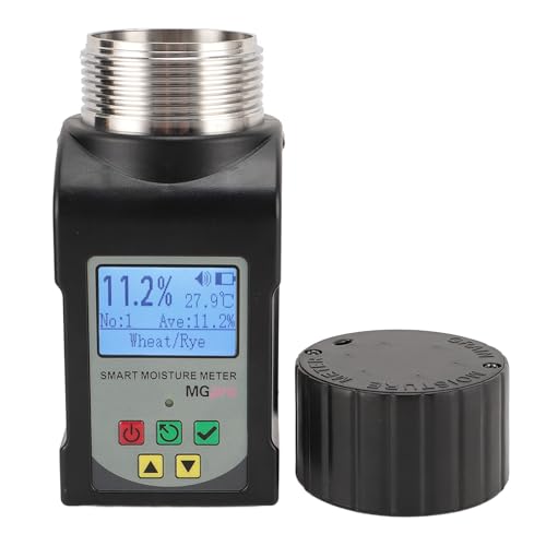 Getreidefeuchtigkeitstester, Tragbares Mini Feuchtigkeitsmessgerät für Tassen Getreide für Kaffee Kakao Reis Weizen 25 Arten von Getreide Feuchtigkeitstester für Landwirte und Lebensmittelhersteller