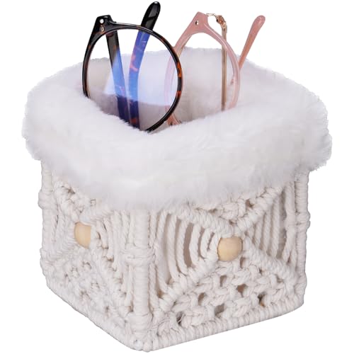Image of NiHome Eyeglass Holder Stand with Plush Lining, Scratch-Free Soft Interior, Space-Saving Storage for Glasses, Remotes
