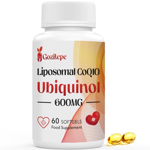 Liposomal CoQ10 Ubiquinol 600mg 60 Mini Softgels High Strength Active Coenzyme Q10 Enhanced Absorption Premium Quality Formula (60 Count (Pack of 1))