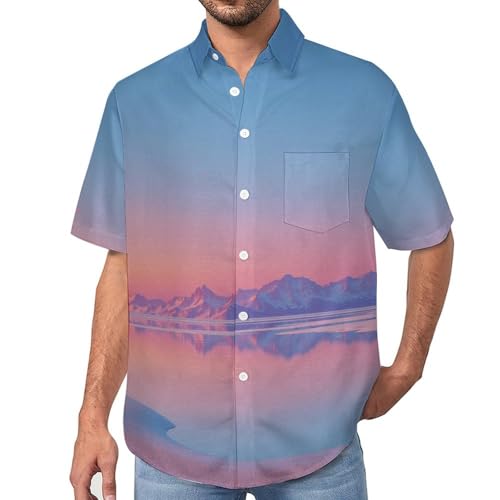 Chemise imprimé onirique à boutonnière haut de gamme dégradé
