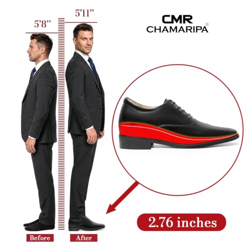 Image of CHAMARIPA Men's Oxfords Elevator Shoes Invisible Height Increasing Shoes