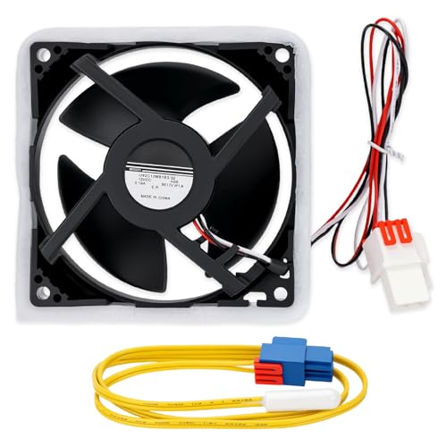 DA81-06013A Refrigerator Evaporator Fan Motor Replacement Replaces DA31-00287A U92C12MS1B3-52 AP5914786 PS9603956 Compatible with Samsung RF28HMEDBSR RF28HFEDTSR RF26HFENDSL RF25HMEDBSR